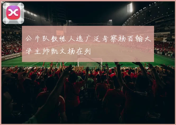 公牛队教练人选广泛考察杨百翰大学主帅凯文杨在列